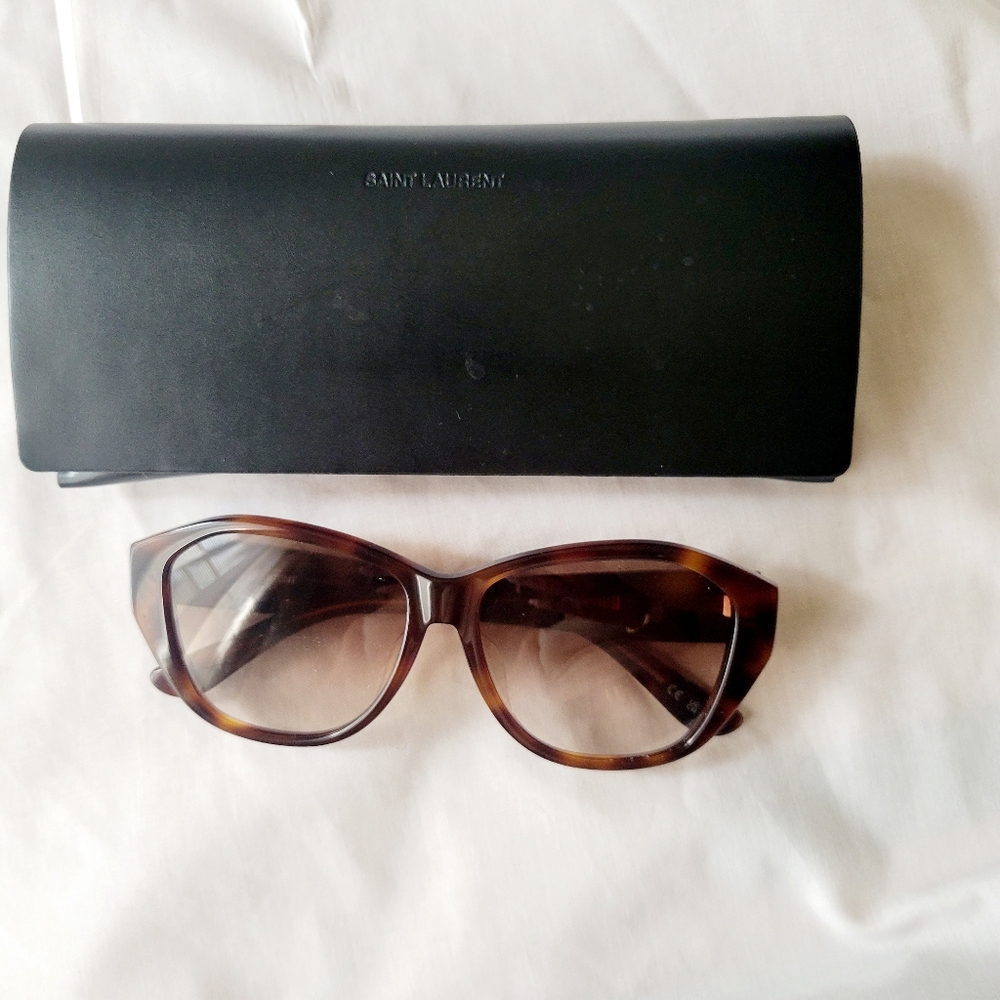 Auth Saint Laurent Brown Tortoiseshell Sunglasses - Picture 4 of 8